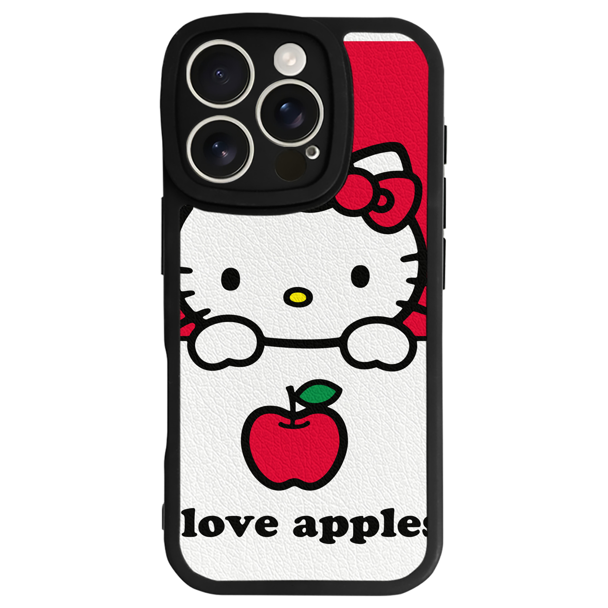 （画像用） Hello Kitty ハローキティ 【iPhone 16シリーズ対応】シリコンスマホケース（レザー調） 材質：シリコン